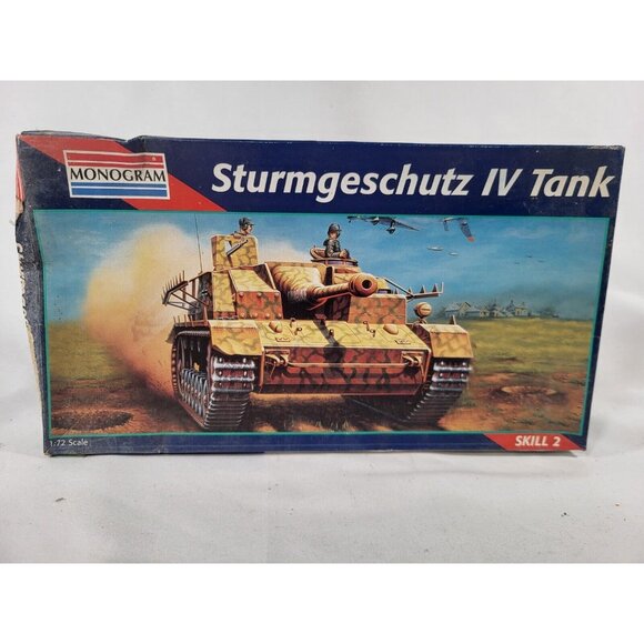 Vintage Monogram 1:72 Scale Sturmgeschutz IV Tank Model Kit, Open Box 1996 - Picture 2 of 6